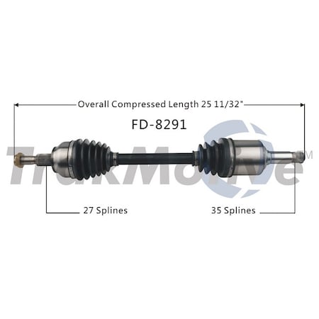 Surtrack Axle Cv Axle Shaft, Fd-8291 FD-8291